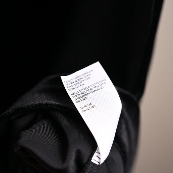 Black Velvet Mock Neck top with Short Sleeves, Petite L by Lord & Taylor - Picture 5 of 5